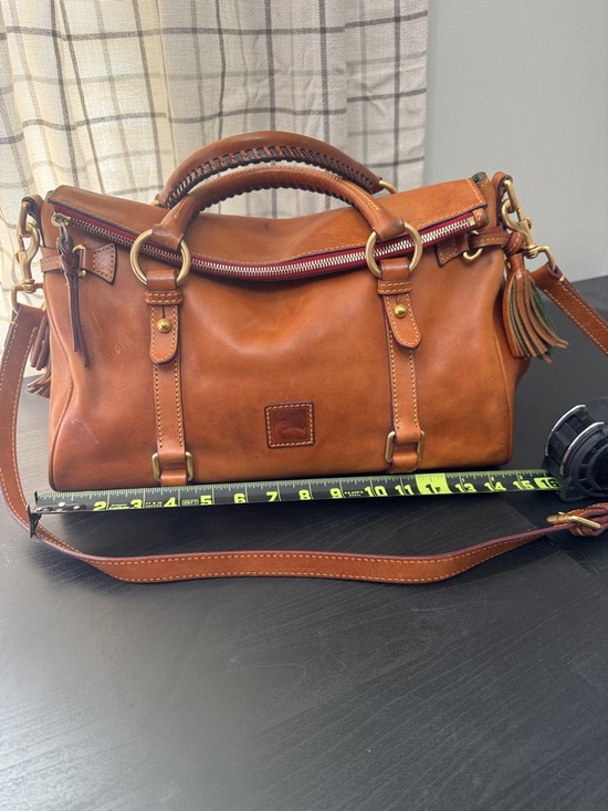 Dooney & Bourke Original Large Florentine Leather Satchel Natural - Picture 3 of 16